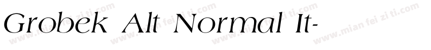 Grobek Alt Normal It字体转换